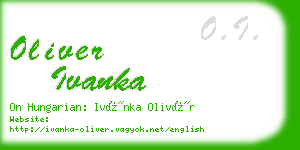 oliver ivanka business card